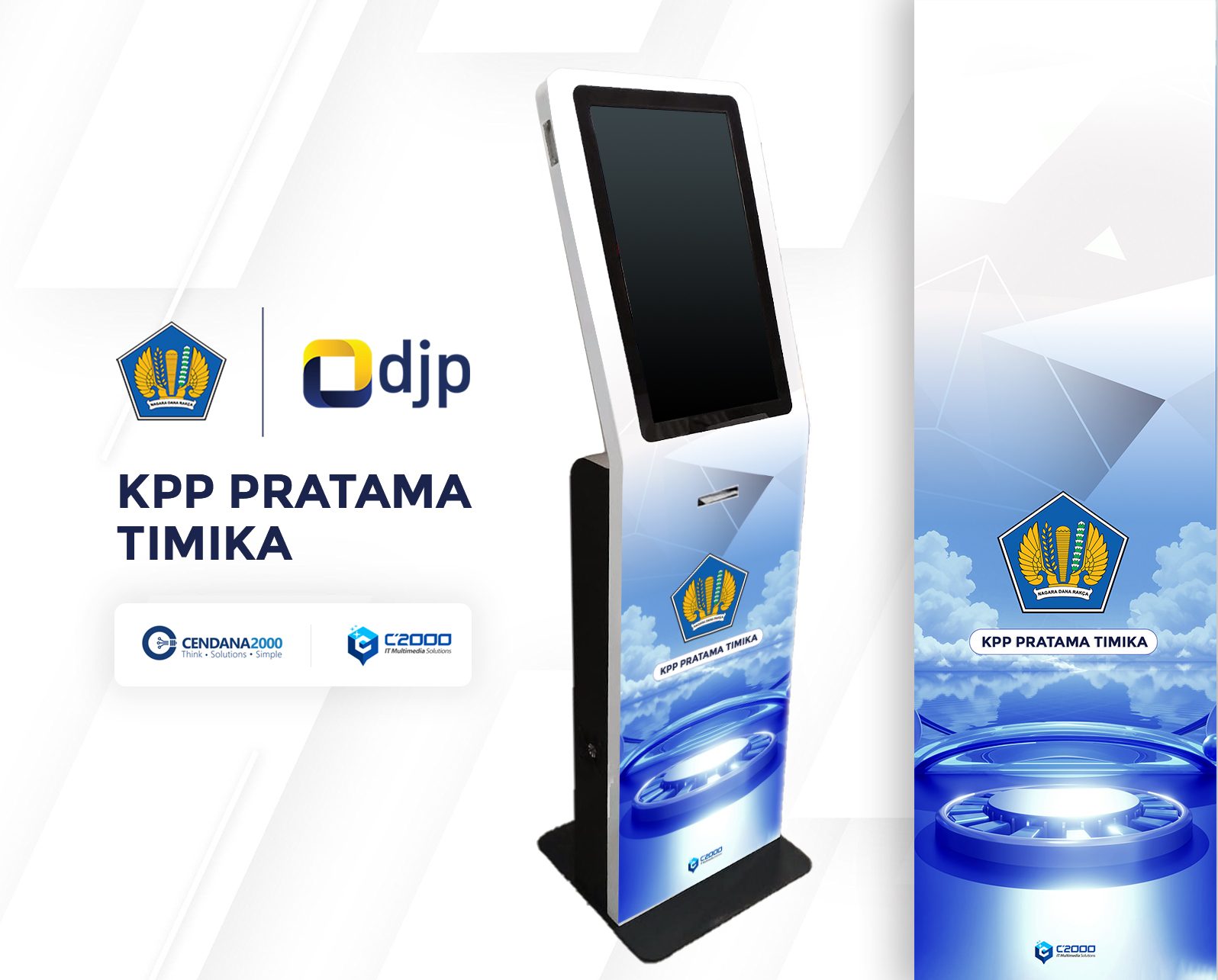 Mockup Desain KiosK Antrian KPP Pratama Timika (Varian 02)